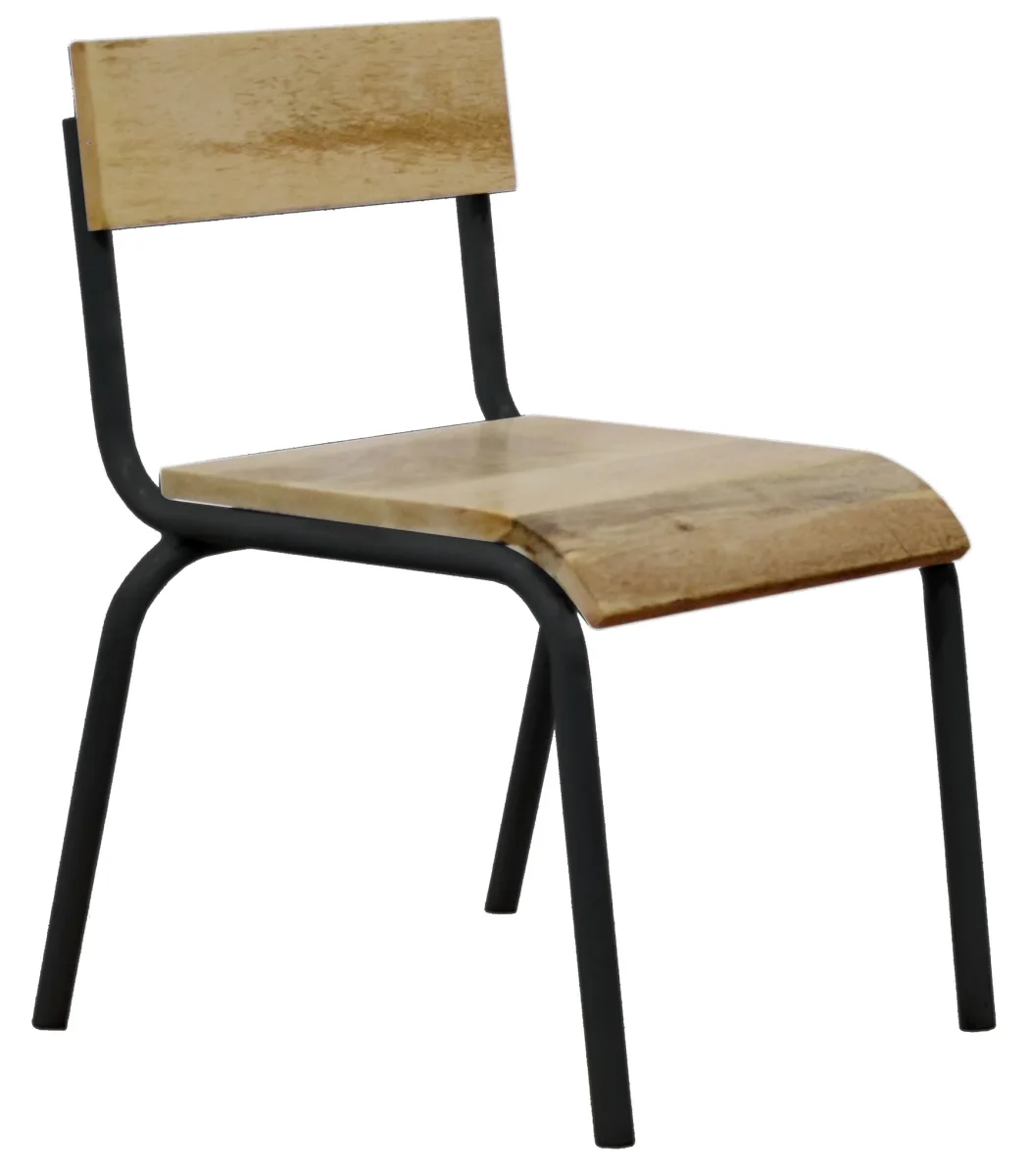 KidsDepot stoel Original hout-metaal – zwart (set van 2) - Afbeelding 2
