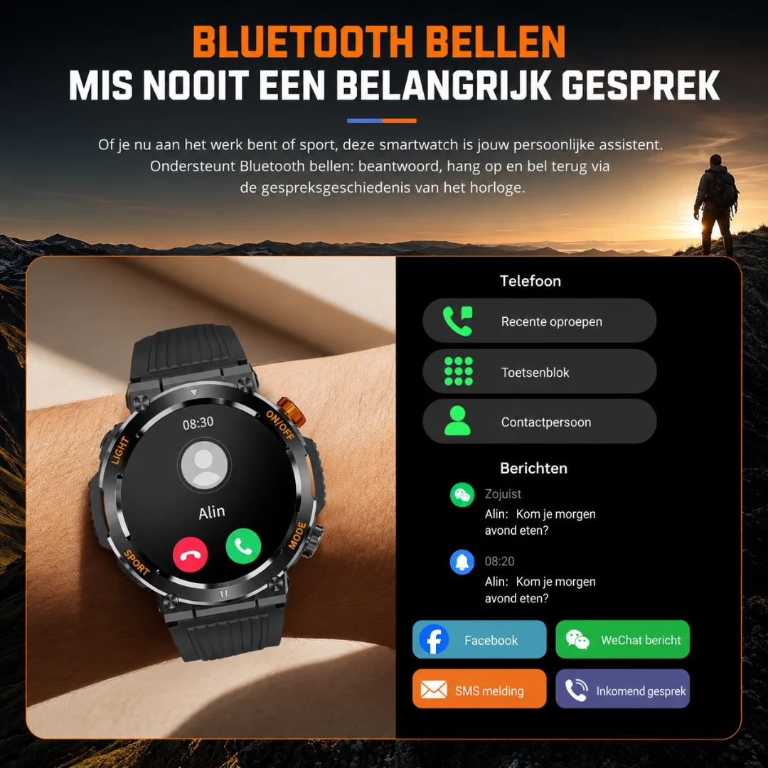 MotionTrack Smartwatch | Houd Grip Op Je Prestaties En Je Dag - Afbeelding 4