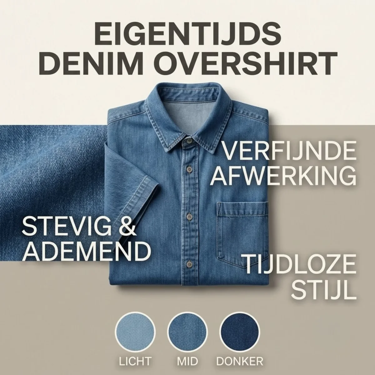 Livia Denim | Luchtige Denim Overshirt Met Korte Mouwen - Afbeelding 5