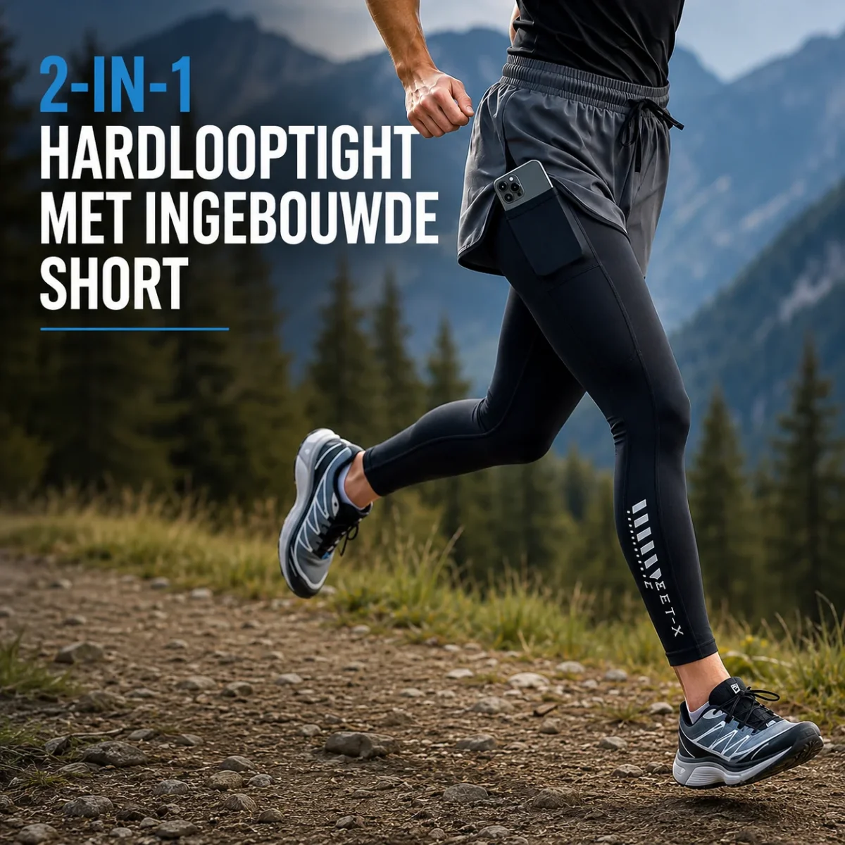 StrideCore | 2-in-1 Sportshort met Compressielaag - Afbeelding 7