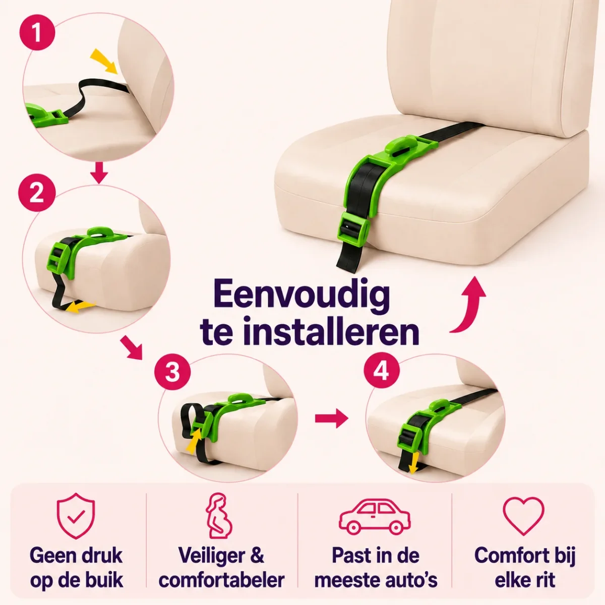 BellySafe | Gordelversteller Voor Zwangere Vrouwen - Afbeelding 6