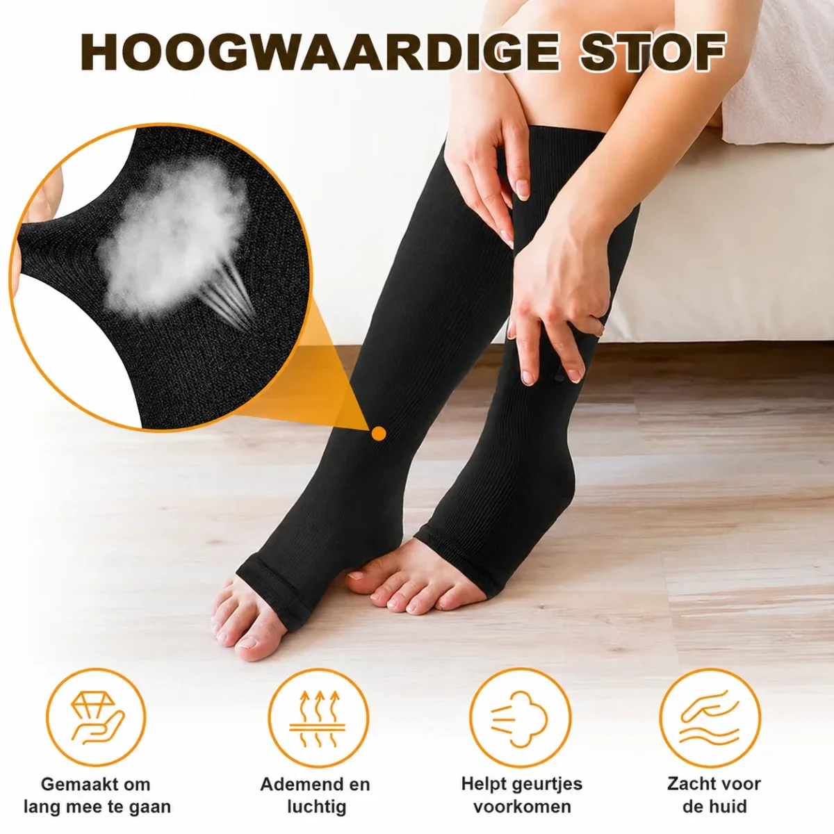 SportRits | Compressiesokken Met Rits Voor Actieve Benen - Afbeelding 3
