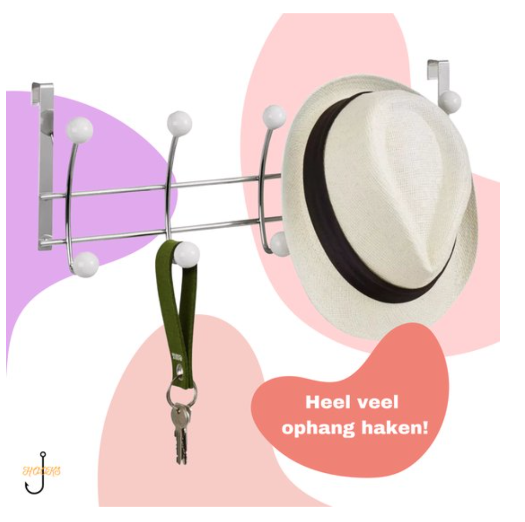 Hooks & Co Deurhaak Wit 42 Cm - Afbeelding 4