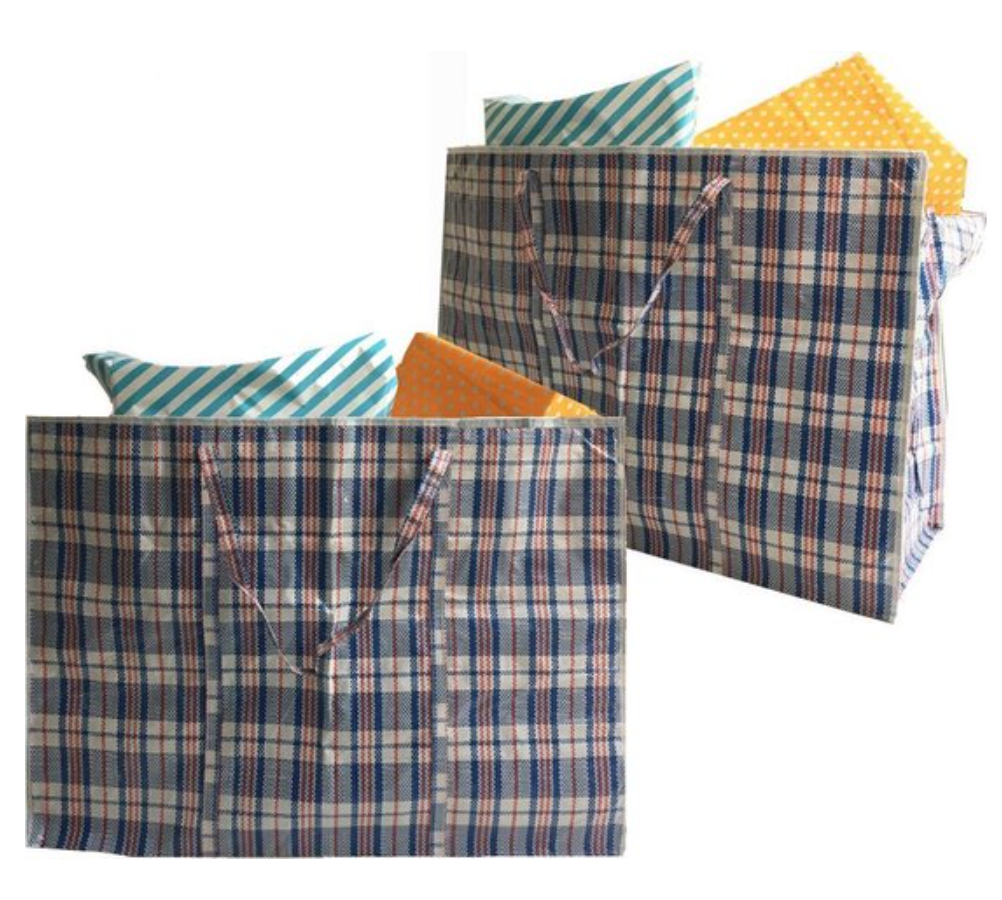 Big Shopper / Opbergtas / Waszak XXL – 75 x 55 cm – Multipack 10 stuks – Blauw - Afbeelding 4