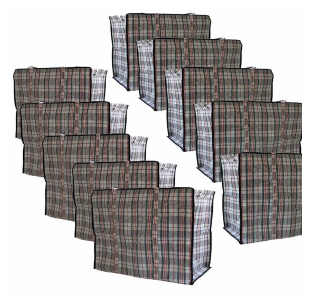 Big Shopper / Opbergtas / Waszak XXL – 75 x 55 cm – Multipack 10 stuks – Blauw - Afbeelding 3