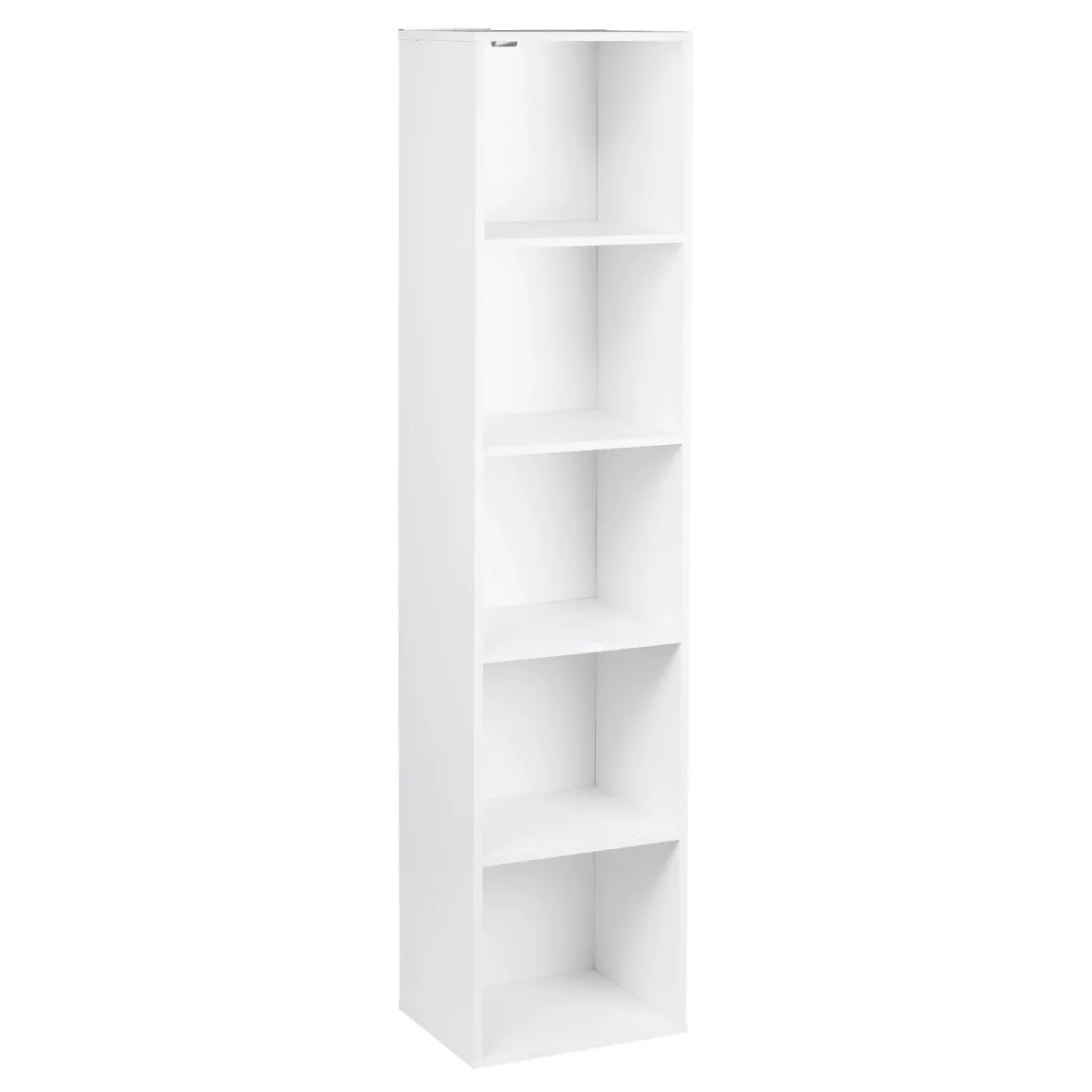 Opbergrek Witte boekenplank met Houten opbergkubussen - Afbeelding 9