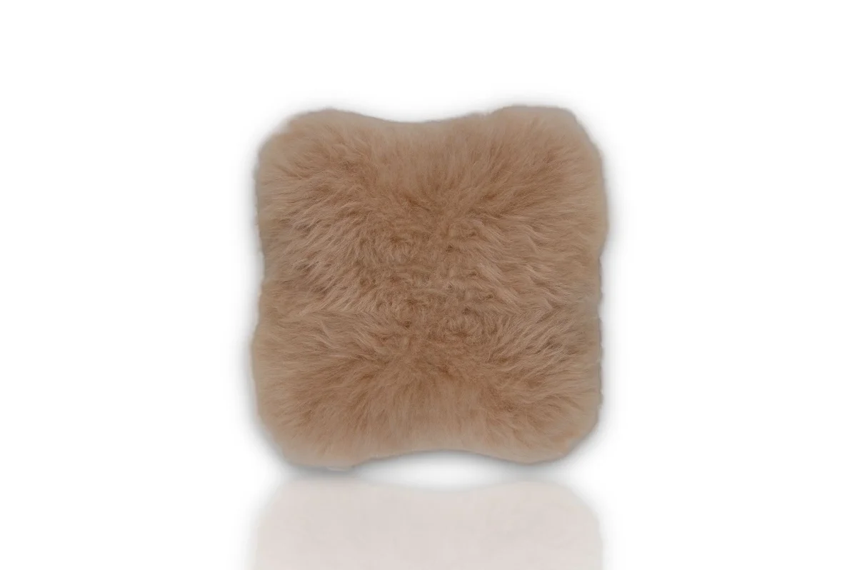 WOOOL schapenvacht sierkussen XL Australisch beige - Afbeelding 2