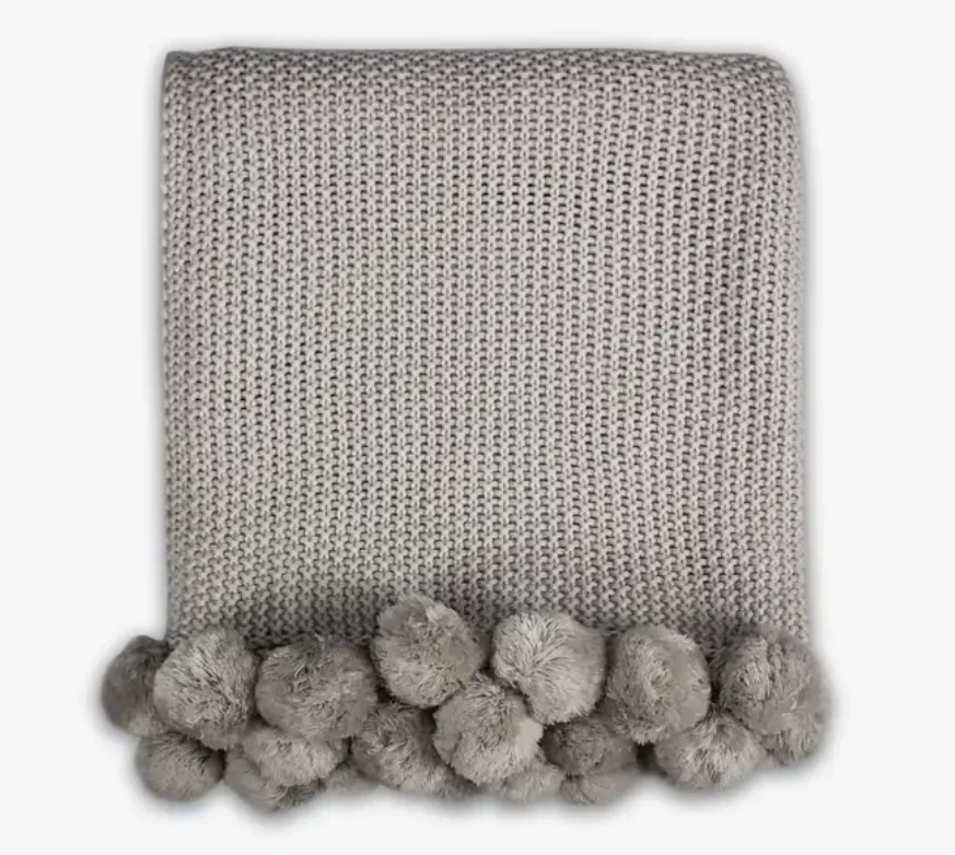 Shruti Design plaid Pom Pom (Grijs) - Afbeelding 2