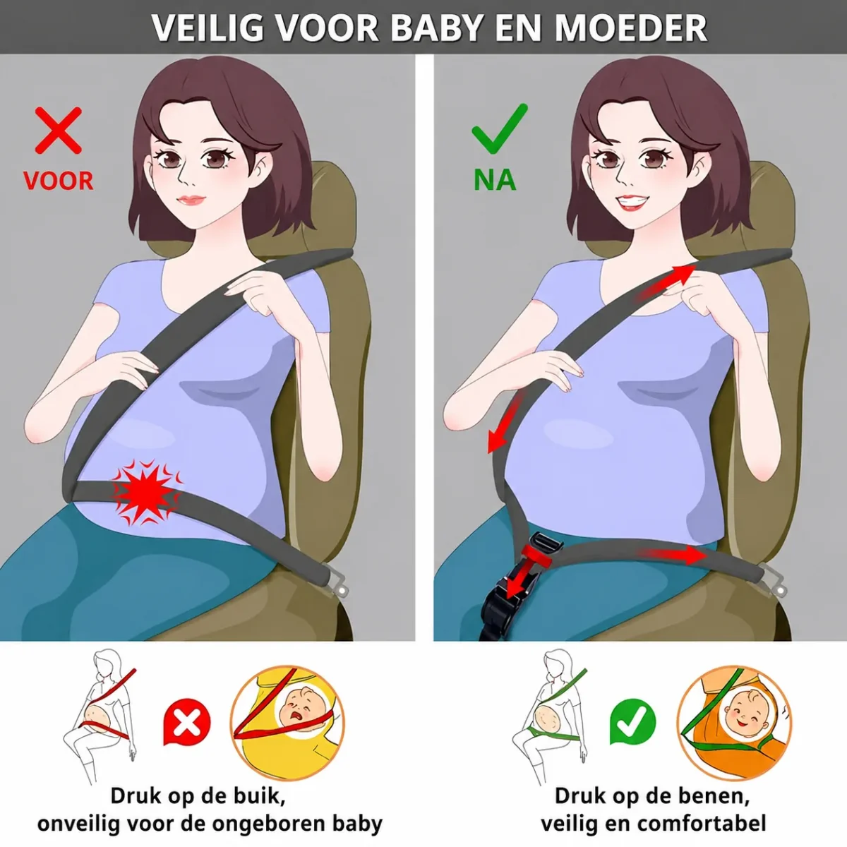 BellySafe | Gordelversteller Voor Zwangere Vrouwen - Afbeelding 7
