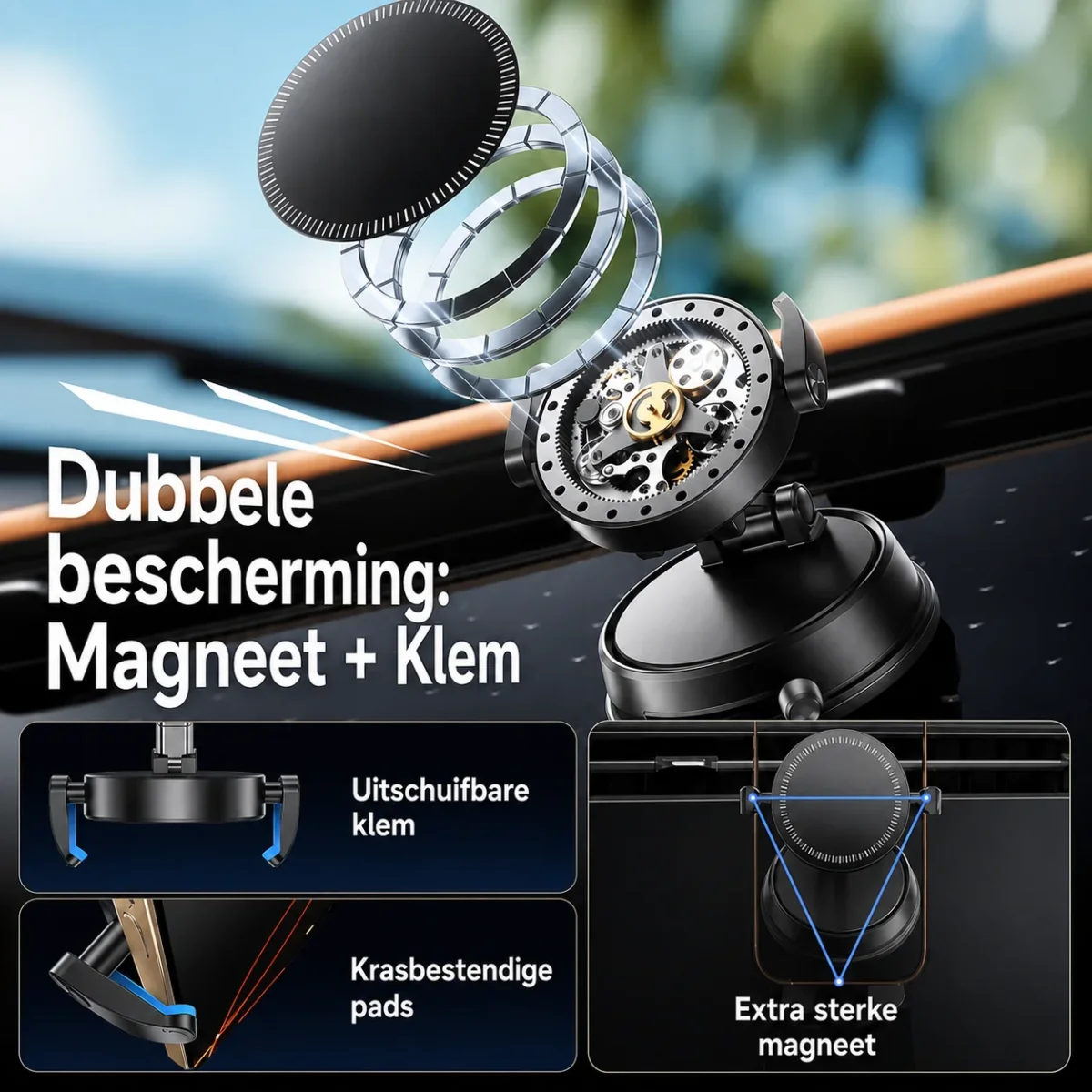 DriveMount | Magnetische Telefoonhouder Voor In De Auto - Afbeelding 6
